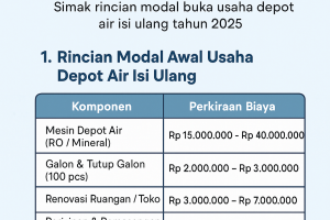 Modal Usaha Depot Air Isi Ulang